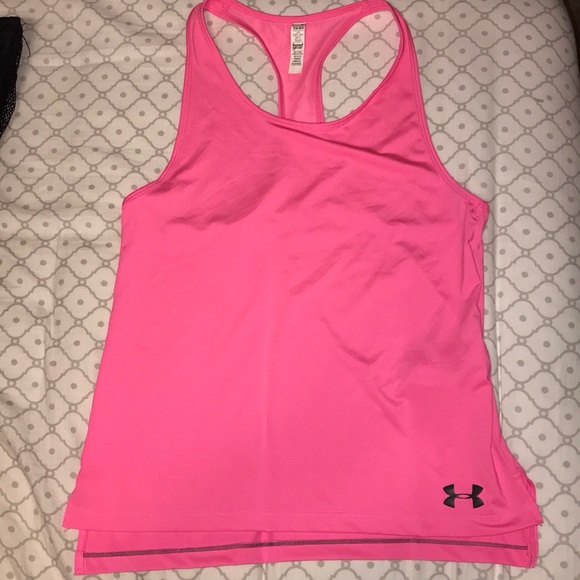 Under Armour Girls Clothing Red Graphic Tank Top Sz YXL